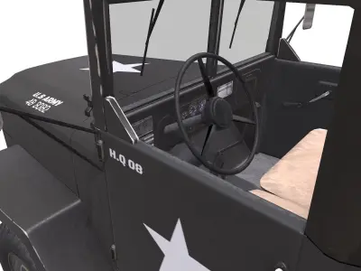 M35 Military Cargo Truck Low-poly PBR Low-poly 3D model