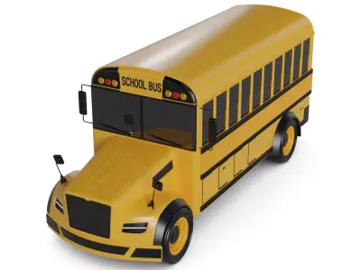 School Bus 3D model 7