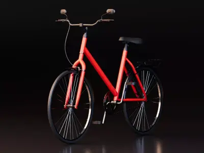 Urban City Bicycle Low-poly 3D model