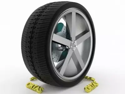 ORTAS CAR WHEEL RIM 98 GAME READY WHEEL RIM TIRE 3D model