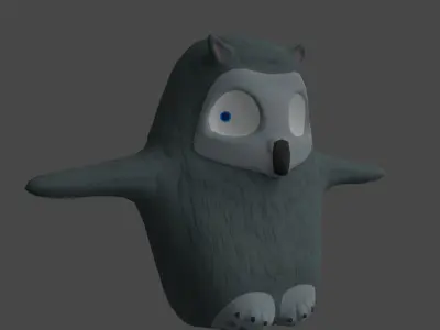 Owl Bird Cute Model Low-poly 3D model