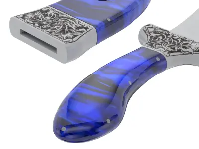 Kirpan Sword Low-poly 3D model