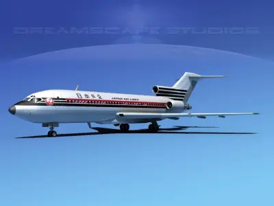 Boeing 727-100 Japan Airlines 1 3D model