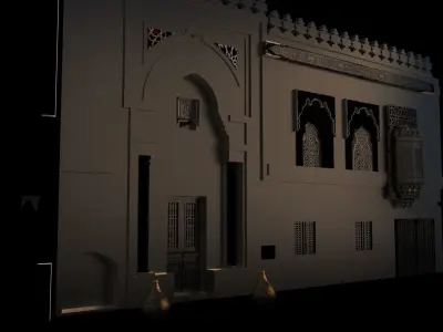 Historical Exterior  Low-poly 3D model