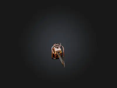 Rusty Chainsaw Low-poly 3D model