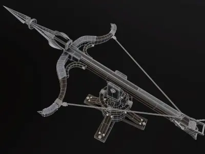 Ballista crossbow Low-poly 3D model
