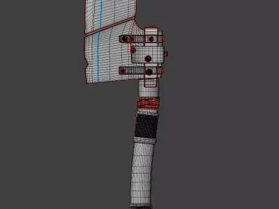 Cleaver Hatchet Post-Apocalyptic Melee Prop Low-poly 3D model