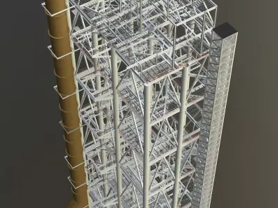 Industrial building 2320 3D model