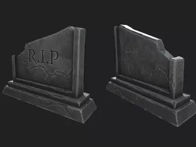 Gravestone Low-poly 3D model order