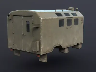 GAZ-66 KUNG Body Game Ready Low-poly 3D model