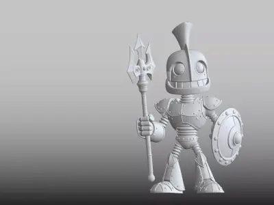 Robot STL  Warrior Figure 3D print model