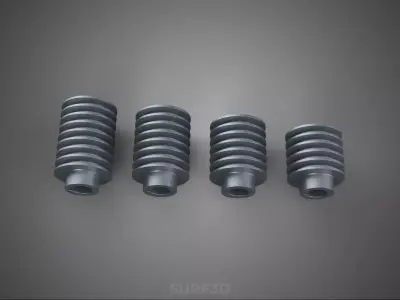 VARIOUS SET 5 6 7 8 GROOVE PULLEY SHEAVE MULTI TRACK WHEEL GEAR 3D model