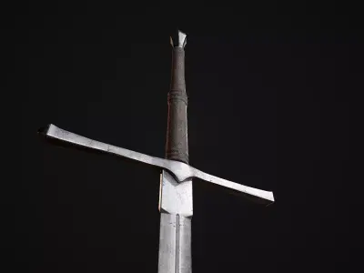 PBR Realistic Medieval Greatsword -A Low-poly 3D model