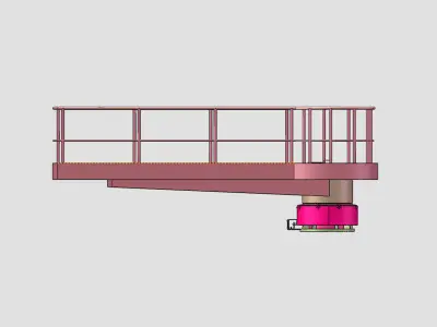 Rotating maintenance platform 3D model