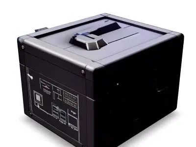 SciFi Utility Case with Power Outlet Low-poly 3D model