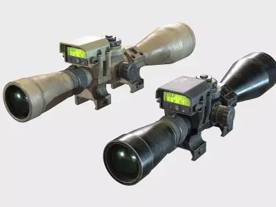 Optical Scope 101 Low-poly 3D model