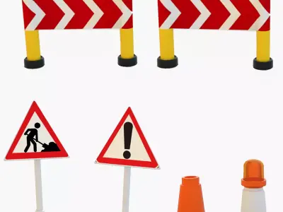 Lego stop signs Free 3D model