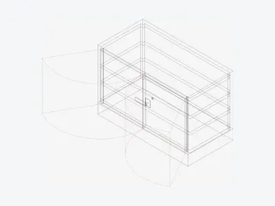 Cabinet - Metal - Locka - Economical Low-poly 3D model