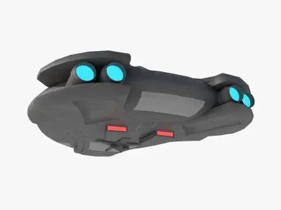 battleship Alkesh Low-poly 3D model