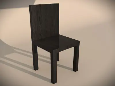 Traditional Wooden Chair  Free low-poly 3D model