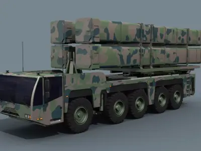 Missile Launcher 3d model - animated 3D model