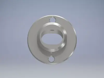 Flange metal plate with holes 3D model