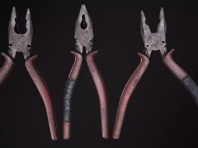 Pliar pliers Low-poly 3D model