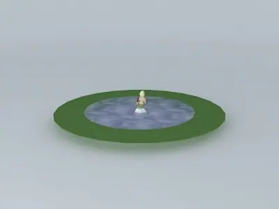 MERMAID person in pond 3D model
