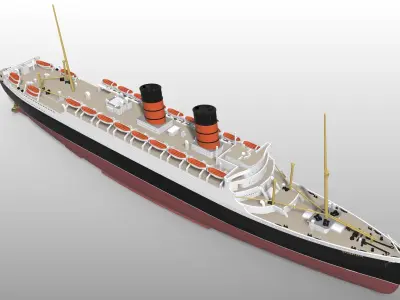 RMS MAURETANIA 2 - Cunards ocean liner 3D print ready model 3D print model
