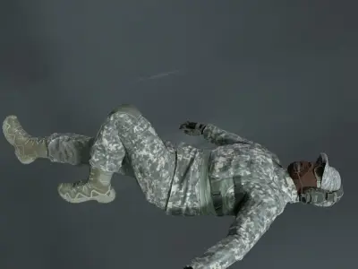 Rigged Soldier 3D model