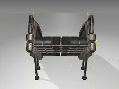 Futuristic Stairs - 24 - Rusty Textures Low-poly 3D model