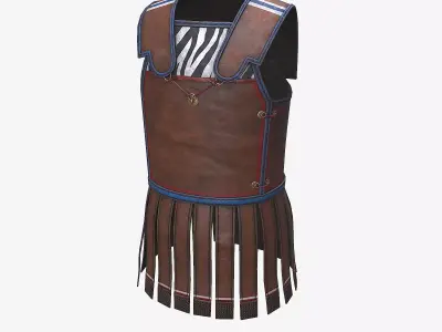 Ancient Armor Spolas 3D Model Game Ready PBR Low Poly Low-poly 3D model
