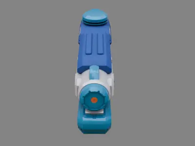 Water Gun one hand 04 Low-poly 3D model