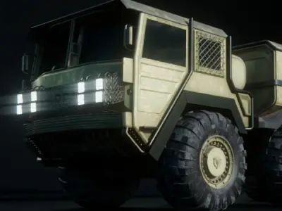 Scifi Military Transport Truck Vehicle 3D-Model 3D model