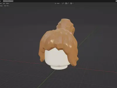 Custom3Dprint Minifigure Accessory - Minifigure Hair S3 - 06 3D print model
