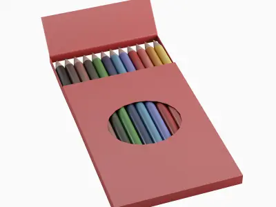 Colored Pencils Pack 02 Low-poly 3D model