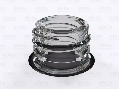 Glass finish - GME 40 25 - 15 mm - Screw neck with AB 3D model