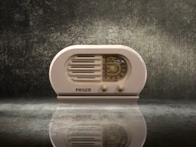 Old Radio 5  maresal3d Low-poly 3D model