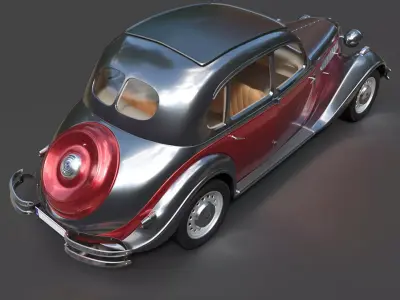 326 Classic Sedan 1941 - High-Poly 3D Model 3D model