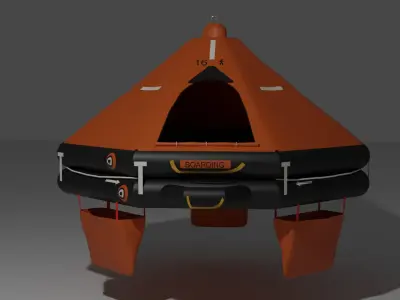 Inflatable liferaft 16 persons Free 3D model