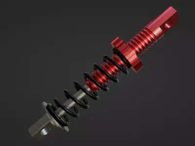 Suspension or shocker  high poly model  3D model