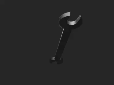 Tool Spanner Wrench - Ferramenta Chave de Boca Low-poly 3D model