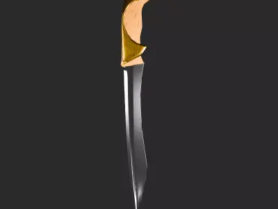  Game Ready Knife UV Unwrapped PBR Textured Low-poly 3D model