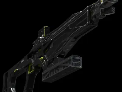 Concept Sci fi rifle 3D model