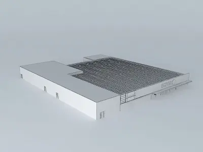 Super U flat surface with line Free 3D model