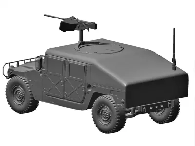 humvee hummer military vehicle static model 3D print model