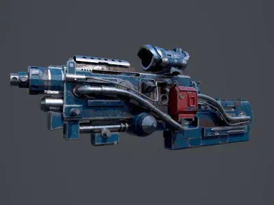 Rusted gun asset  3D model  3D model