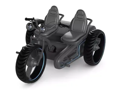 2person Classic Tricycle 3D model get