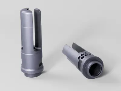 WARCOMP Flash Hider Low-poly 3D model purchase