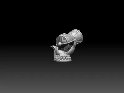 Lord Shiva Damru Hand Car Charm 3D print model